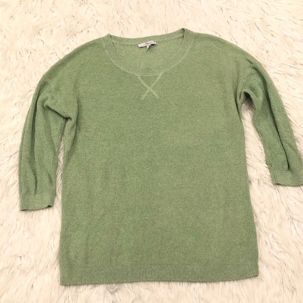 🩵Mavi Mint Green 3/4 Sleeve Sweater